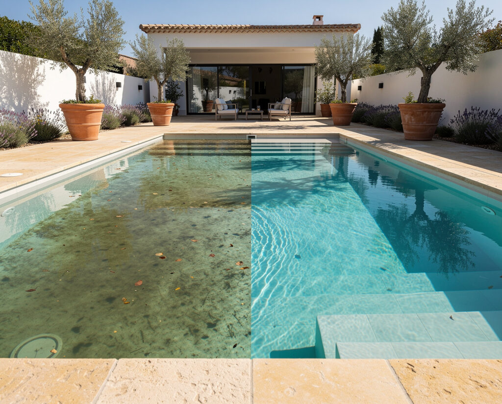 piscina antes y despues